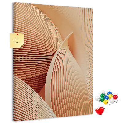Pin board Waves and curves in shades of beige