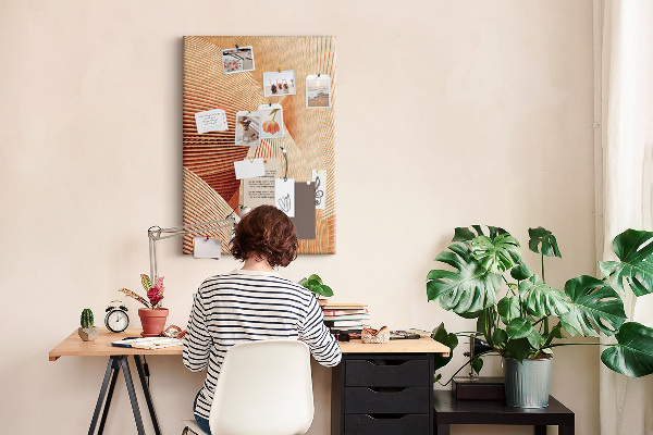 Pin board Waves and curves in shades of beige