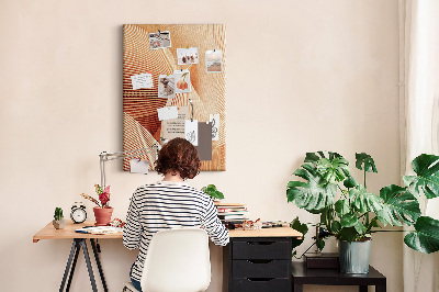 Pin board Waves and curves in shades of beige