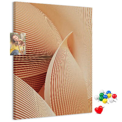Pin board Waves and curves in shades of beige