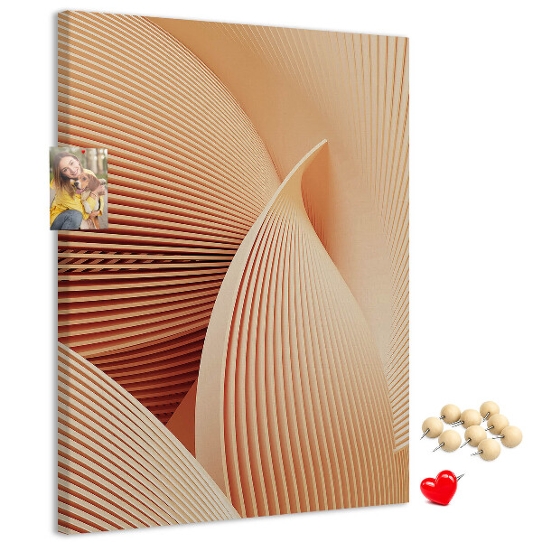 Pin board Waves and curves in shades of beige