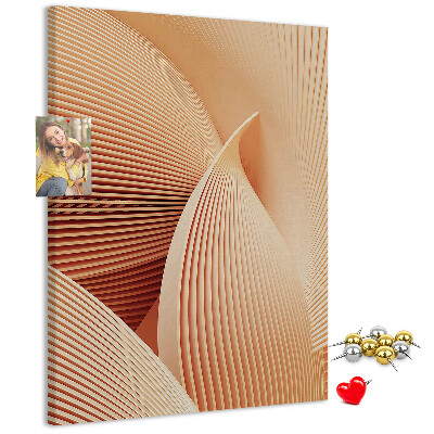 Pin board Waves and curves in shades of beige