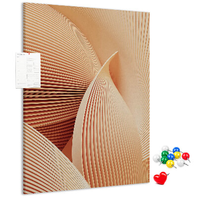 Pin board Waves and curves in shades of beige