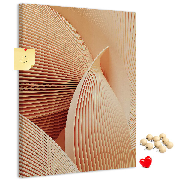 Pin board Waves and curves in shades of beige