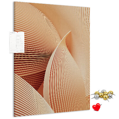 Pin board Waves and curves in shades of beige