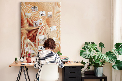 Pin board Waves and curves in shades of beige