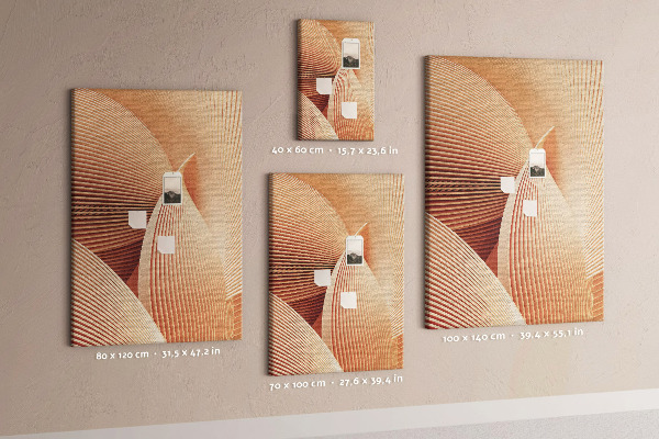 Pin board Waves and curves in shades of beige