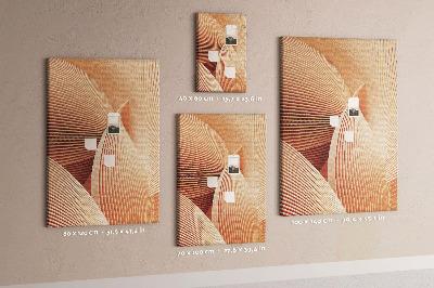 Pin board Waves and curves in shades of beige