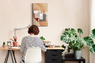 Pin board Waves and curves in shades of beige