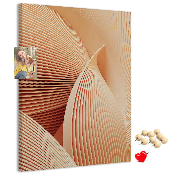Pin board Waves and curves in shades of beige