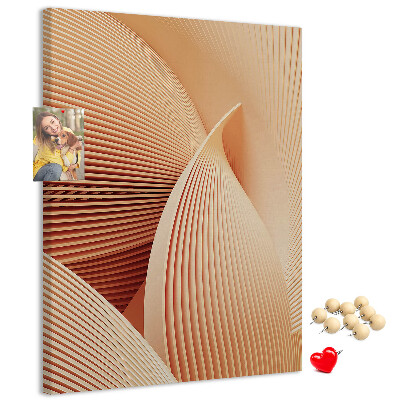 Pin board Waves and curves in shades of beige