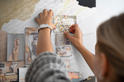 Memo cork board Abstract spots in muted colors