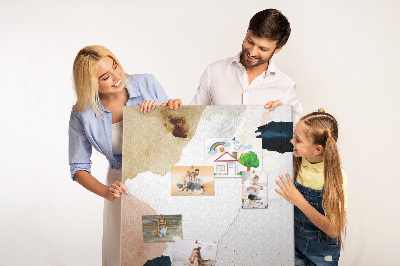 Memo cork board Abstract spots in muted colors