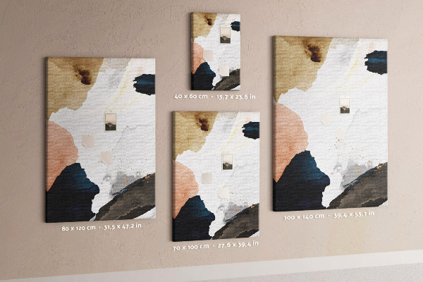 Memo cork board Abstract spots in muted colors