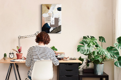 Memo cork board Abstract spots in muted colors