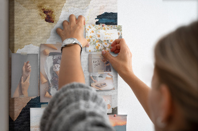 Memo cork board Abstract spots in muted colors