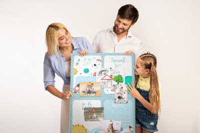 Pin board Cosmic planner with a planetary motif