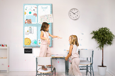 Pin board Cosmic planner with a planetary motif