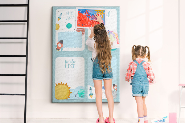 Pin board Cosmic planner with a planetary motif