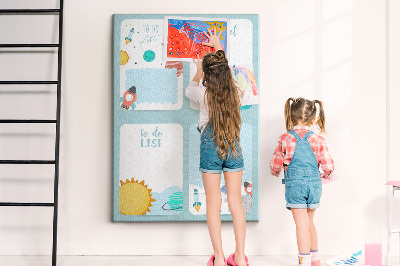 Pin board Cosmic planner with a planetary motif