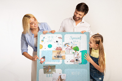 Pin board Cosmic planner with a planetary motif
