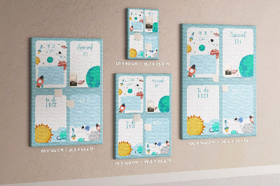 Pin board Cosmic planner with a planetary motif