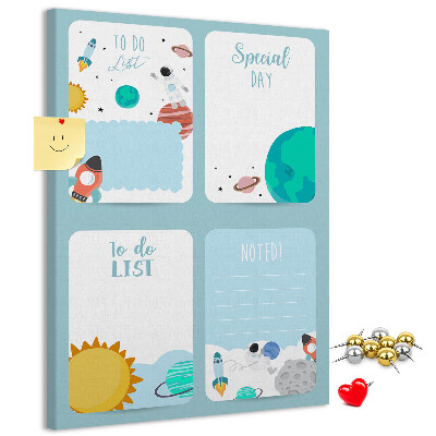 Pin board Cosmic planner with a planetary motif