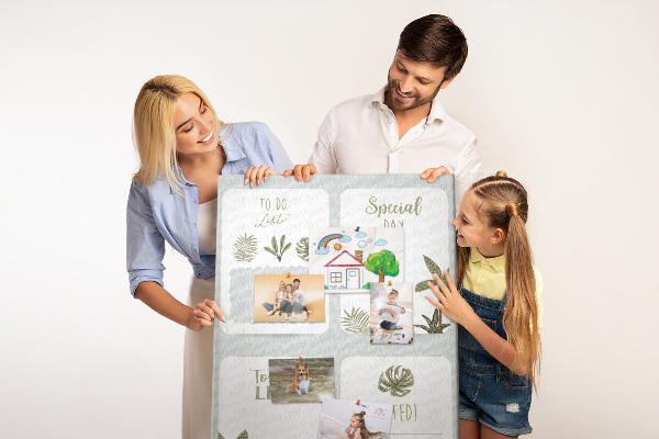 Wall cork memo board Jungle theme with exotic animals