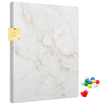 Memo cork board Elegant marble pattern in light shades