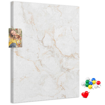 Memo cork board Elegant marble pattern in light shades