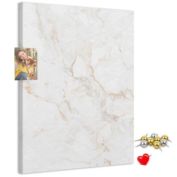Memo cork board Elegant marble pattern in light shades