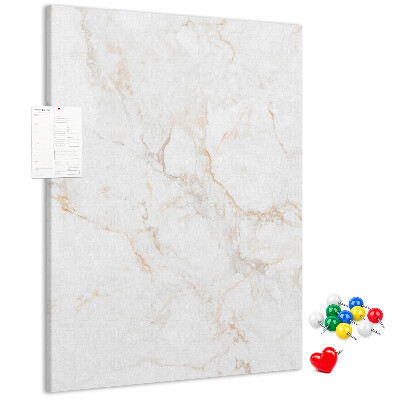 Memo cork board Elegant marble pattern in light shades