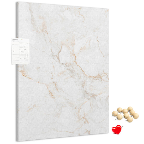 Memo cork board Elegant marble pattern in light shades