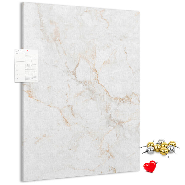 Memo cork board Elegant marble pattern in light shades