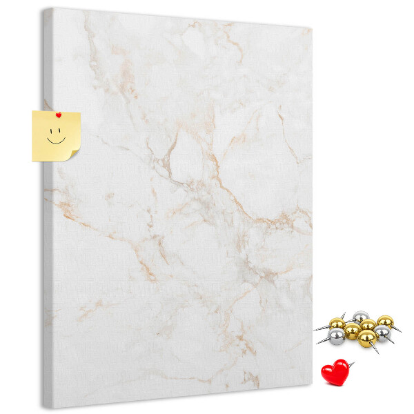 Memo cork board Elegant marble pattern in light shades