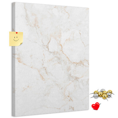 Memo cork board Elegant marble pattern in light shades