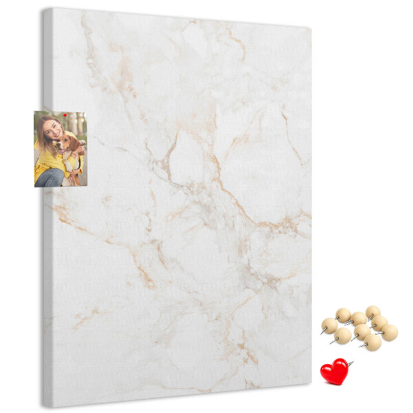 Memo cork board Elegant marble pattern in light shades