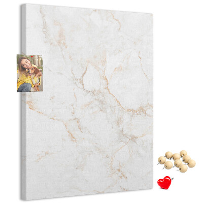 Memo cork board Elegant marble pattern in light shades