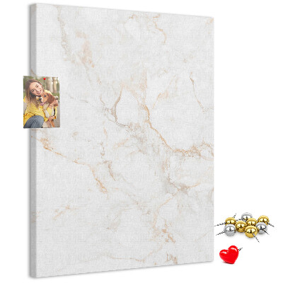 Memo cork board Elegant marble pattern in light shades