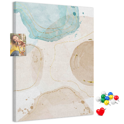 Pin board Abstract shapes in delicate colors