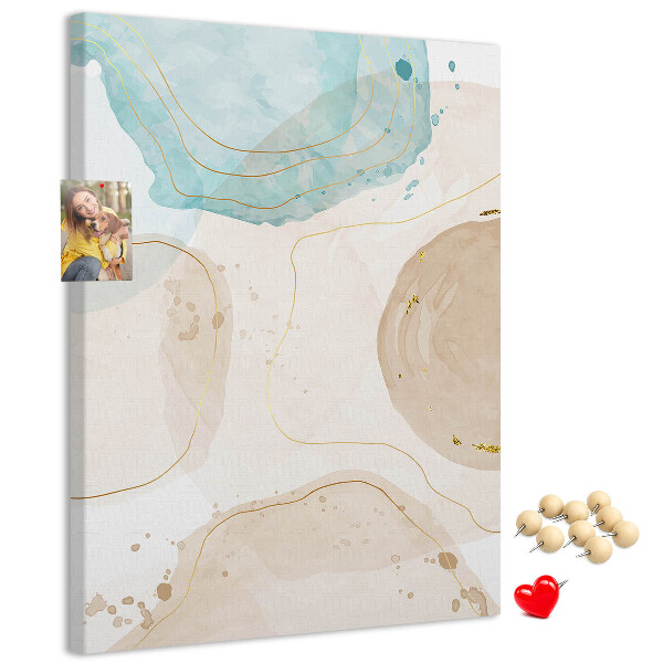 Pin board Abstract shapes in delicate colors
