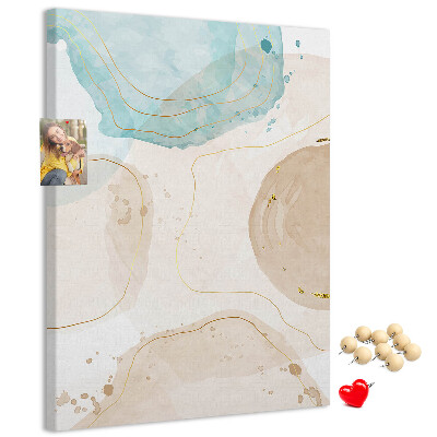 Pin board Abstract shapes in delicate colors