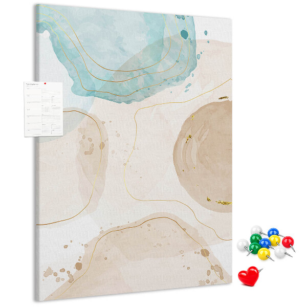 Pin board Abstract shapes in delicate colors