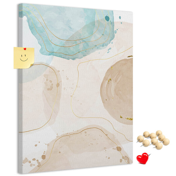 Pin board Abstract shapes in delicate colors