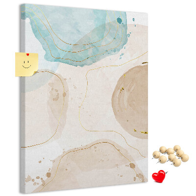 Pin board Abstract shapes in delicate colors