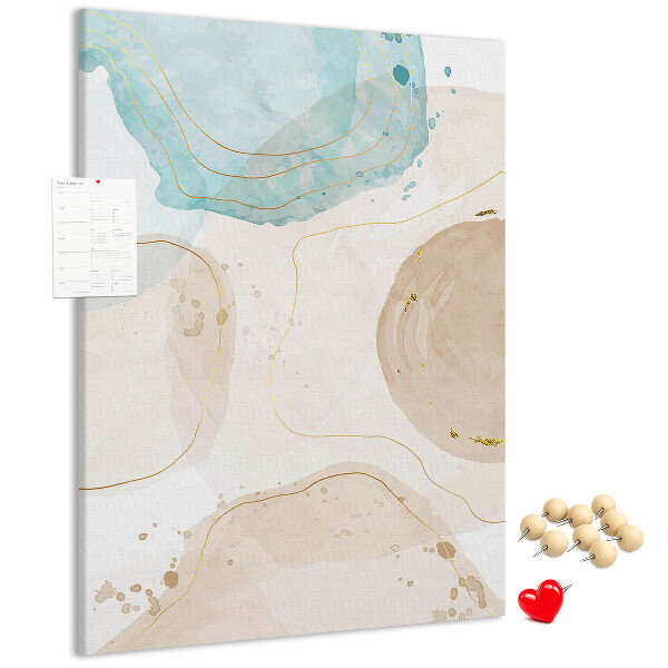 Pin board Abstract shapes in delicate colors