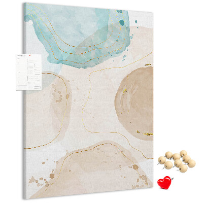 Pin board Abstract shapes in delicate colors