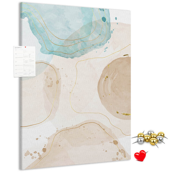 Pin board Abstract shapes in delicate colors