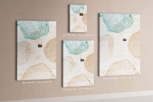 Pin board Abstract shapes in delicate colors