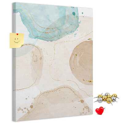 Pin board Abstract shapes in delicate colors